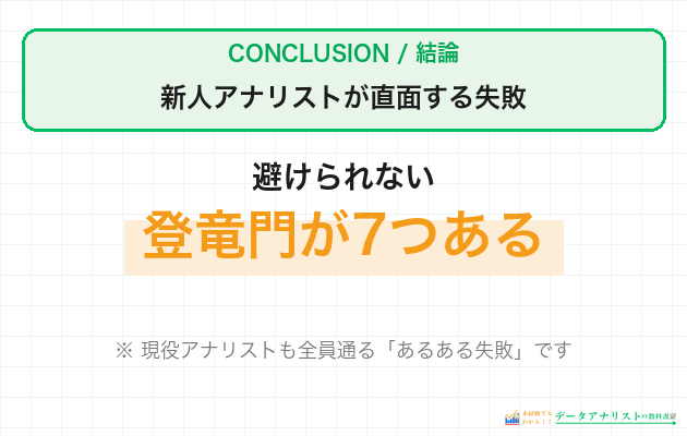 データアナリスト新人が直面する失敗7選