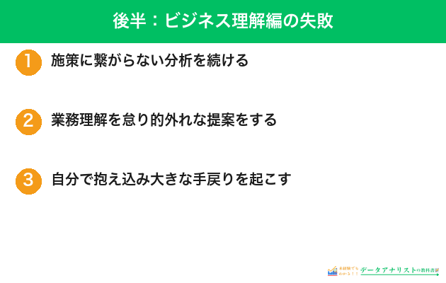 ビジネス理解にまつわる失敗